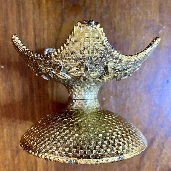 Vintage Brass Ornate Candlestick Holders 2.5” Set Of 2 Baroque-style - Picture 3 of 5